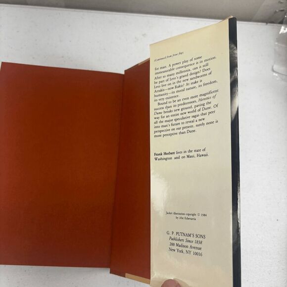 HERETICS OF DUNE By Frank Herbert 1984 1st Edition Hardcover Damaged Corner - Picture 5 of 14